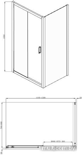 Adema Glass Line Direct-120 (прозрачное стекло)