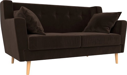 Диван Mebelico Брайтон 2 (микровельвет, коричневый)