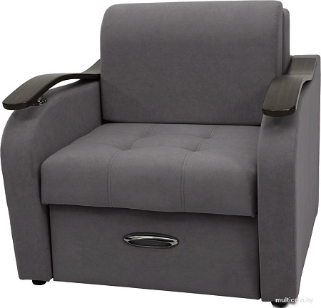 Кресло Сириус Лидер-2 НПБ 95x110 (Eva 07 велюр темно-серый)