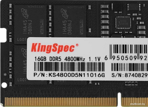 Оперативная память KingSpec 16ГБ DDR5 SODIMM 4800 МГц KS4800D5N11016G