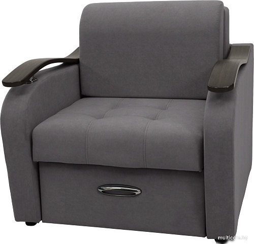Кресло Сириус Лидер-2 НПБ 95x110 (Eva 07 велюр темно-серый)