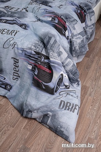 Постельное белье Миланика Адреналин 1.5сп подростковый с наволочкой 70x70 (бязь)