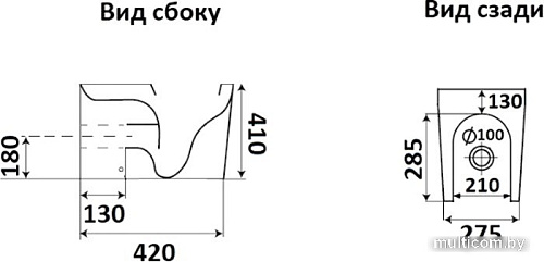 Унитаз CeramaLux 3178-18 (черный глянцевый)