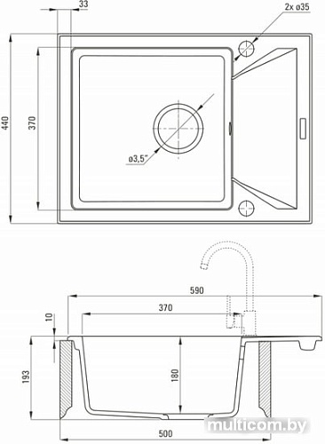 Кухонная мойка Deante Evora ZQJ G11A (графитовый металлик)
