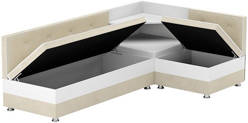 Угловой диван Mebelico Милан (бежевый/белый) [58830]