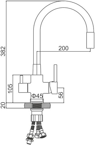 Смеситель Ledeme L74255-9