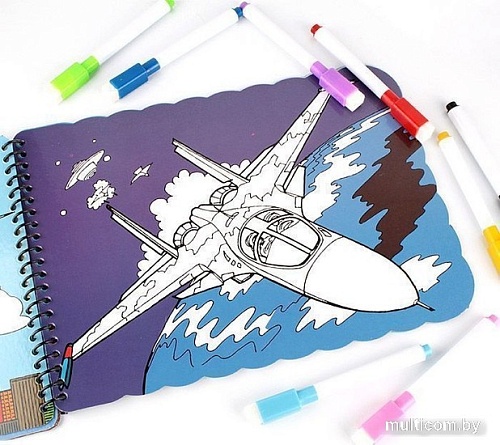 Набор для рисования Darvish Раскраска многоразовая. Военный транспорт DV-12959-2