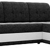 Угловой диван Mebelico Честер 61120 (правый, вельвет черный/экокожа белый)