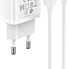 Сетевое зарядное Borofone BA52A Lightning (белый)