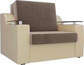Кресло-кровать Mebelico Сенатор 105469 60 см (коричневый/бежевый)