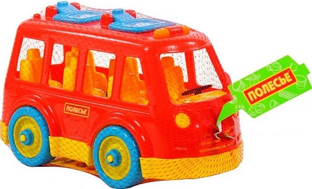 Конструктор Полесье 71248 Автобус (красный)
