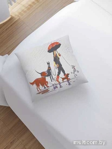 Чехол на подушку JoyArty Дождливая прогулка sl_14790