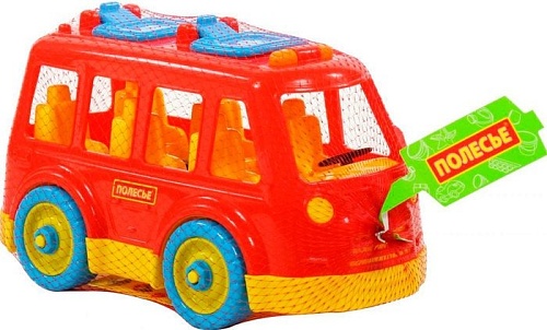 Конструктор Полесье 71248 Автобус (красный)