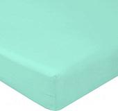 Постельное белье Luxsonia Сатин на резинке 80x200 Мр0010 (ментоловый)