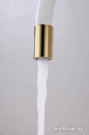 Смеситель Paulmark Salix Sa213419-Gw (золото/белый)