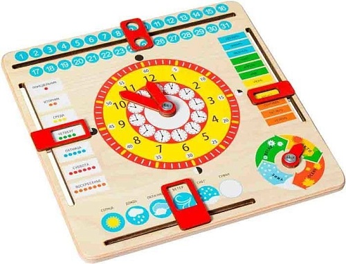 Бизиборд Мастер Вуд Часы и календарь KD2