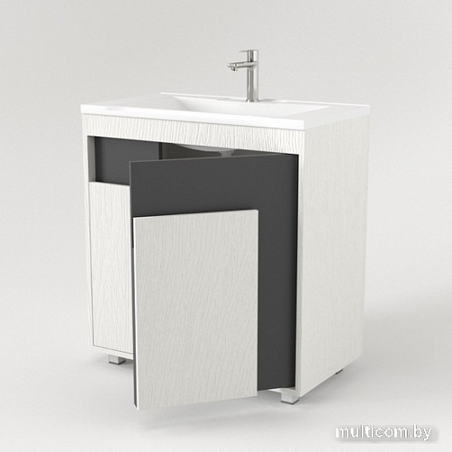 Дабер Тумба под умывальник 015 WeltWasser Deilbach 7517-70 Т15.7W.0.20 (белый древесный/серый)