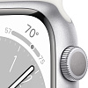Умные часы Apple Watch Series 8 41 мм (алюминиевый корпус, серебристый/белый, спортивный силиконовый ремешок)