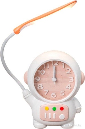 Настольные часы ILikeGift Cheerful Cosmonaut со светильником CD263-01 (розовый)
