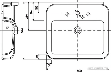 Умывальник Kolo Ego K11162000