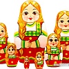 Развивающая игра Брестская Матрешка Девушка в восточном славянском традиционном костюме (набор 7 шт)