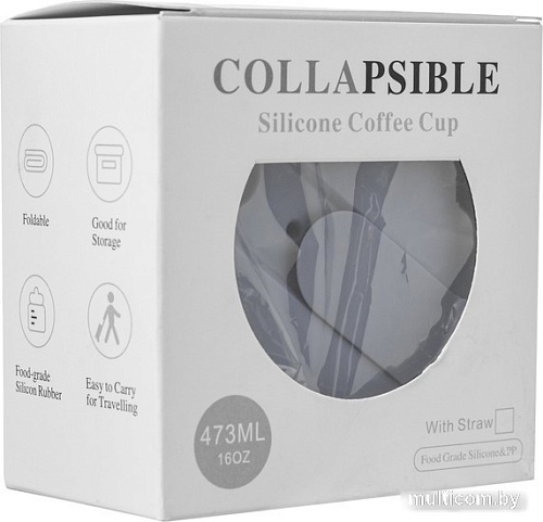 Многоразовый стакан Collapsible 473 мл (васильковый)