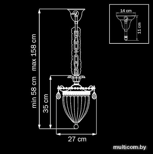Подвесная люстра Osgona Schon 790034