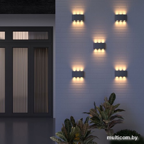 Уличный настенный светильник Elektrostandard 1551 Techno LED (серый)