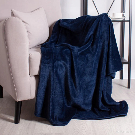 Плед Casa Conforte Royal Flannel 110x150 6155322 (темно-синий)
