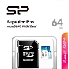 Карта памяти Silicon-Power Superior Pro microSDXC SP064GBSTXDU3V20AB 64GB (с адаптером)