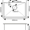 Кухонная мойка Melana ProfLine D5343HG (сатин золотой, глубина 22 см, сталь 3 мм)