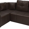 Угловой диван Mebelico Кембридж угловой 108831 (левый, экокожа, коричневый)