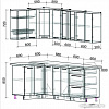 Угловая кухня Интерлиния Мила Пластик 1.2x2.1 (шоколад глянец/ваниль глянец/опал светлый)