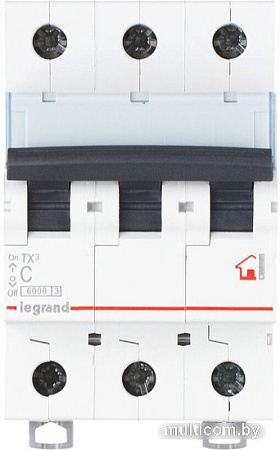 Выключатель автоматический Legrand TX3 3P C 10A 10kA 3M 403942