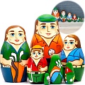 Развивающая игрушка Брестская Матрешка Гольф (набор 7 шт)