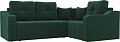 Угловой диван Mebelico Кембридж угловой 108813 (правый, велюр, зеленый)