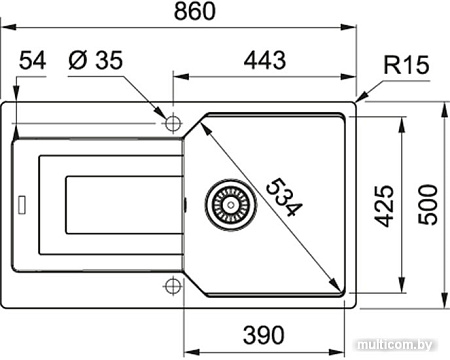 Кухонная мойка Franke Urban UBG 611-86 (сахара)