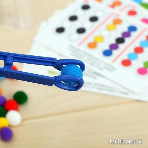 Развивающая игрушка Zabiaka Цветные бомбошки. Сложи по образцу 4316488