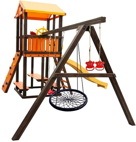 Игровой комплекс Perfetto Sport Bari-4 (качели лодочка, паутина)