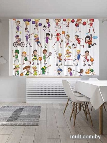 Комплект штор JoyArty Спортивные трюки Oxford DeLux 1.45x1.8 м (2 шт)
