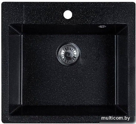 Кухонная мойка Marblan Cubi (черный, с сифоном)