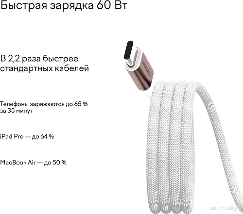 Кабель Magssory CBL001 (1.2м, титан)