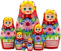 Развивающая игра Брестская Матрешка С букетом лилий (набор 7 шт)