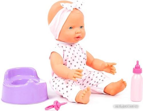 Пупс Полесье Веселый с соской, бутылочкой и горшком 86747