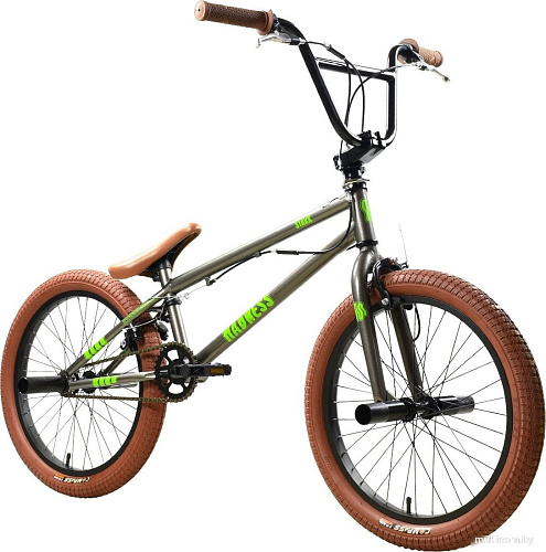 Велосипед Stark Madness BMX 2 2025 (графит/зеленый неон/песочный)