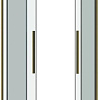 Душевой уголок Grossman Galaxy 110x80x195 300.K33.01.1180.32.00 (золото сатин/прозрачное стекло)
