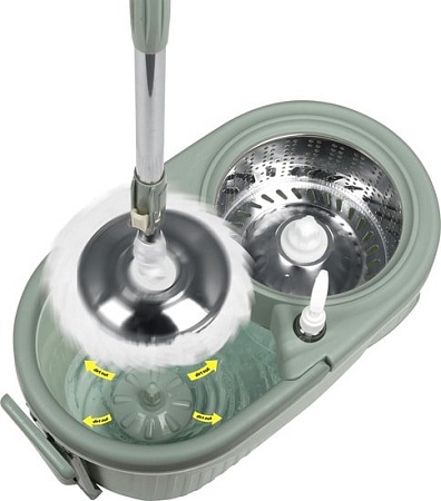 Швабра с отжимом Lamart Spin LT8053