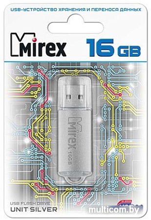 USB Flash Mirex Unit Silver 16GB [13600-FMUUSI16]