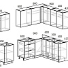 Готовая кухня Интермебель Микс Топ-28 2x1.72м правая (дуб каньон-вудлайн кремовый-венато)