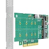Адаптер для подключения M.2 накопителей Linkreal LRNV95N8 PCIe x8 to 2-Port M.2 NVMe Adapter